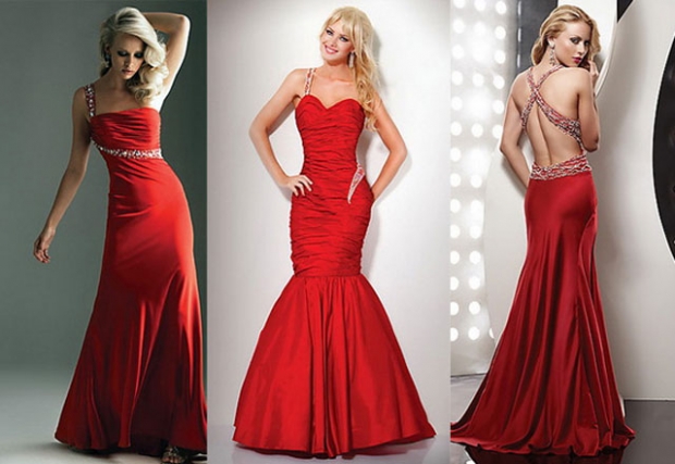 Платья красного цвета